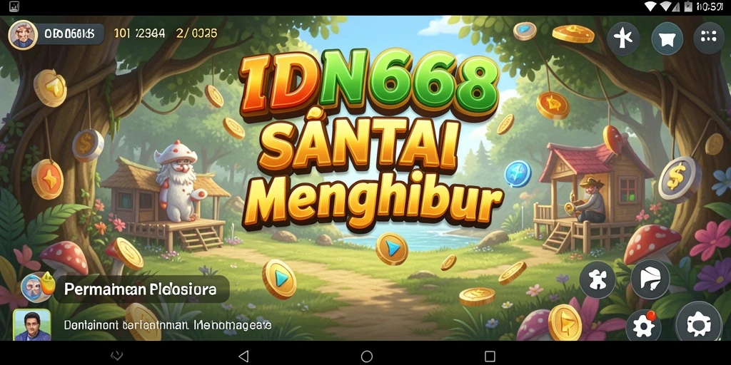 Tampilan gameplay menarik dalam IDN668 yang penuh warna.