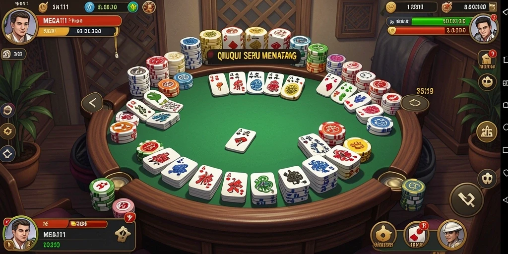 Tampilan gameplay QiuQiu yang seru dan menggugah semangat.