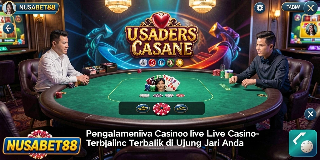 Tampilan gameplay Live Casino NUSABET88 yang menarik dan interaktif.