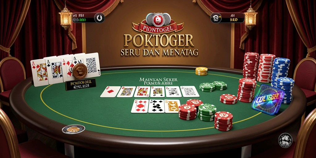 Tampilan menarik gameplay poker di PIONTOGEL.