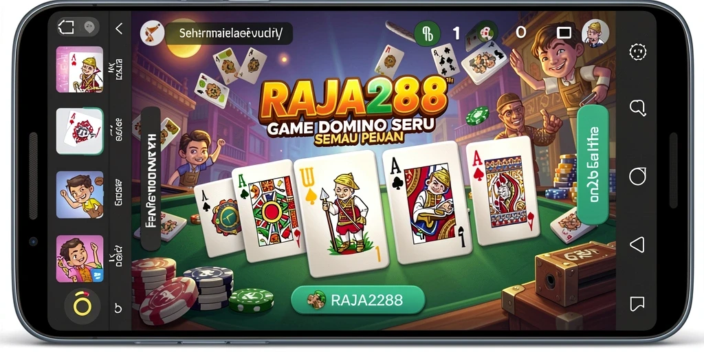 Screenshot gameplay Domino RAJA288 yang menarik dan seru.