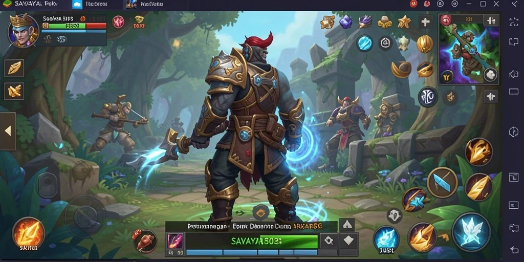 Screenshot utama SAVAYA303 menampilkan aksi pertarungan yang epik.