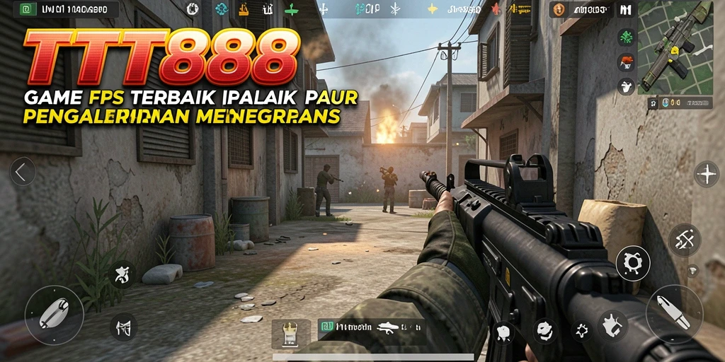 Screenshot gameplay TTT888 dengan aksi tembak-menembak yang intens.