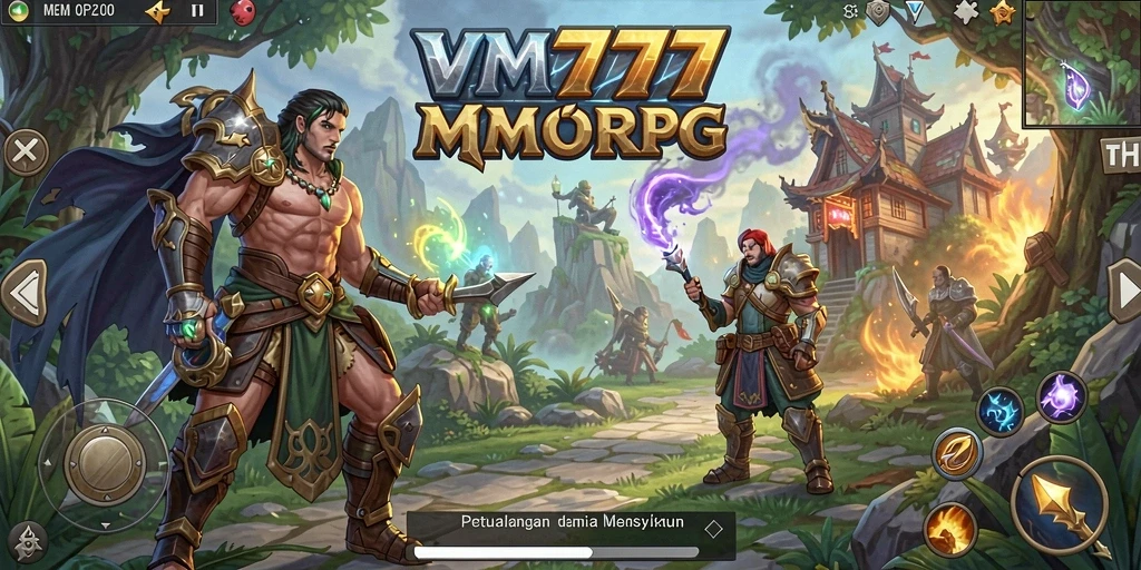 Screenshot gameplay VM777 menampilkan aksi seru dalam dunia MMORPG.