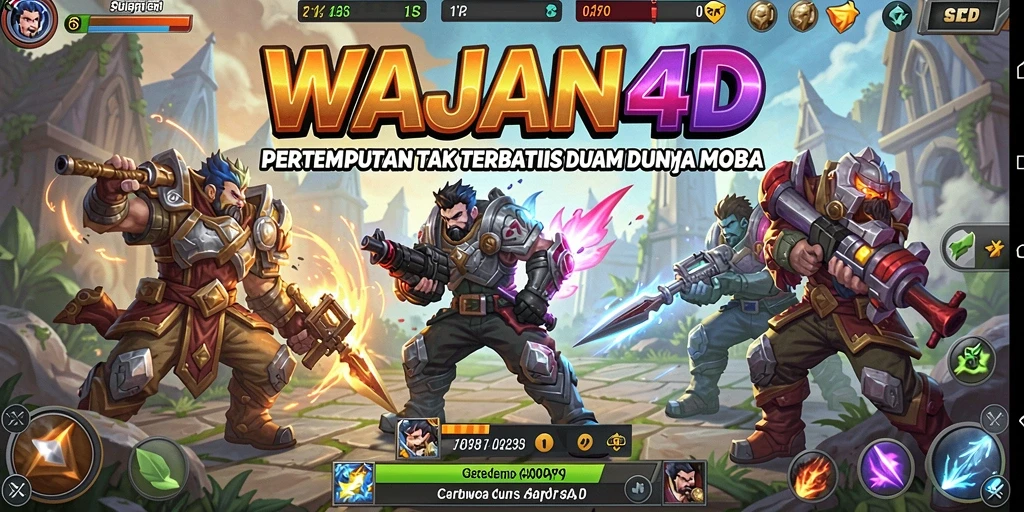 Gameplay intens di WAJAN4D dengan pertempuran tim yang seru.