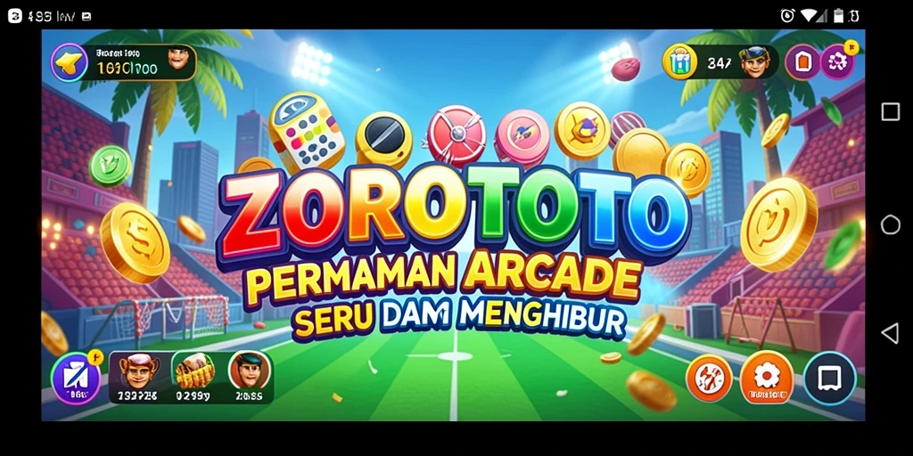 Screenshot gameplay ZOROTOTO yang menunjukkan aksi seru dalam permainan arcade.